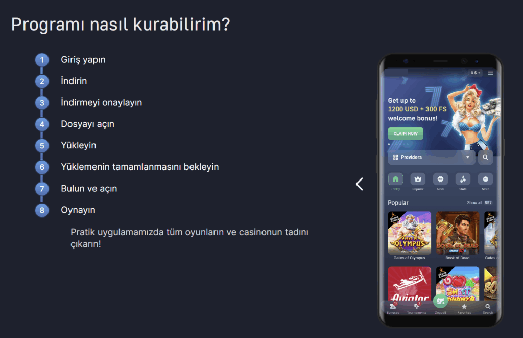 7Slots Casino uygulamasının önizlemesi